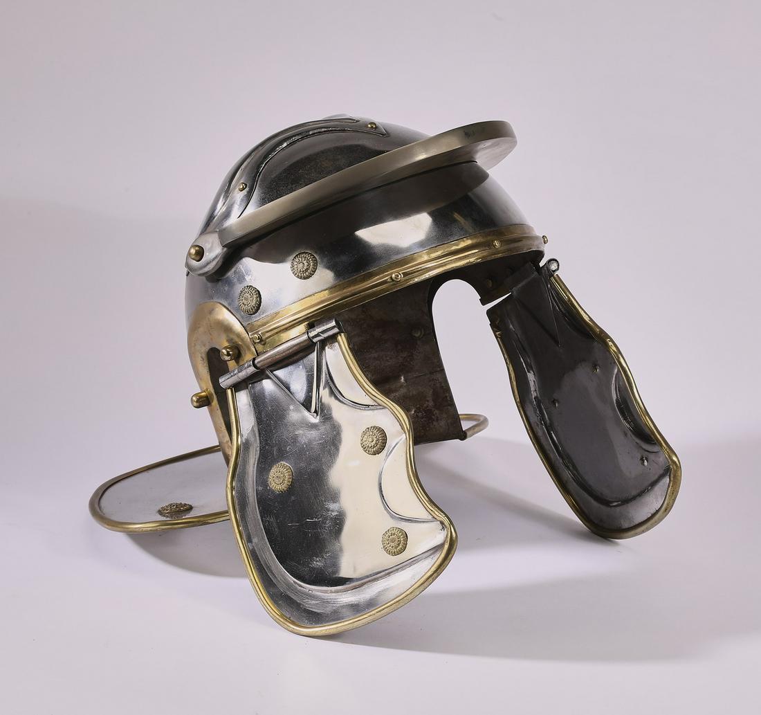 Replica of a Galea or Roman soldier's helmet, 12"h (1 of 4)
