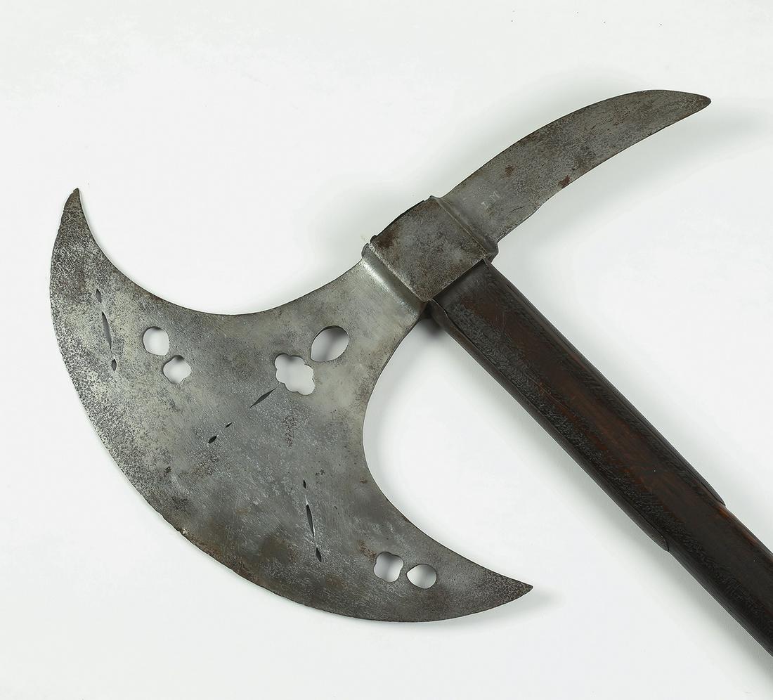 French medieval style decorative battle axe, 47"l (1 of 4)