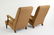 (2) Henredon armchairs and footrests in faux suede - 2