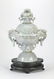 Chinese lavender and celadon jade dragon censer, 20"h