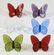 (6) Baccarat glass butterfly figures, 3"w