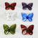 (6) Baccarat glass butterfly figures, 3"w - 2