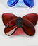 (6) Baccarat glass butterfly figures, 3"w - 3