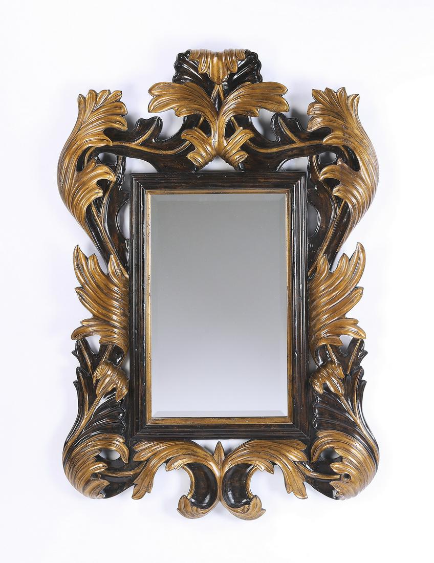 Baroque style parcel gilt carved mirror, 60"h (1 of 3)