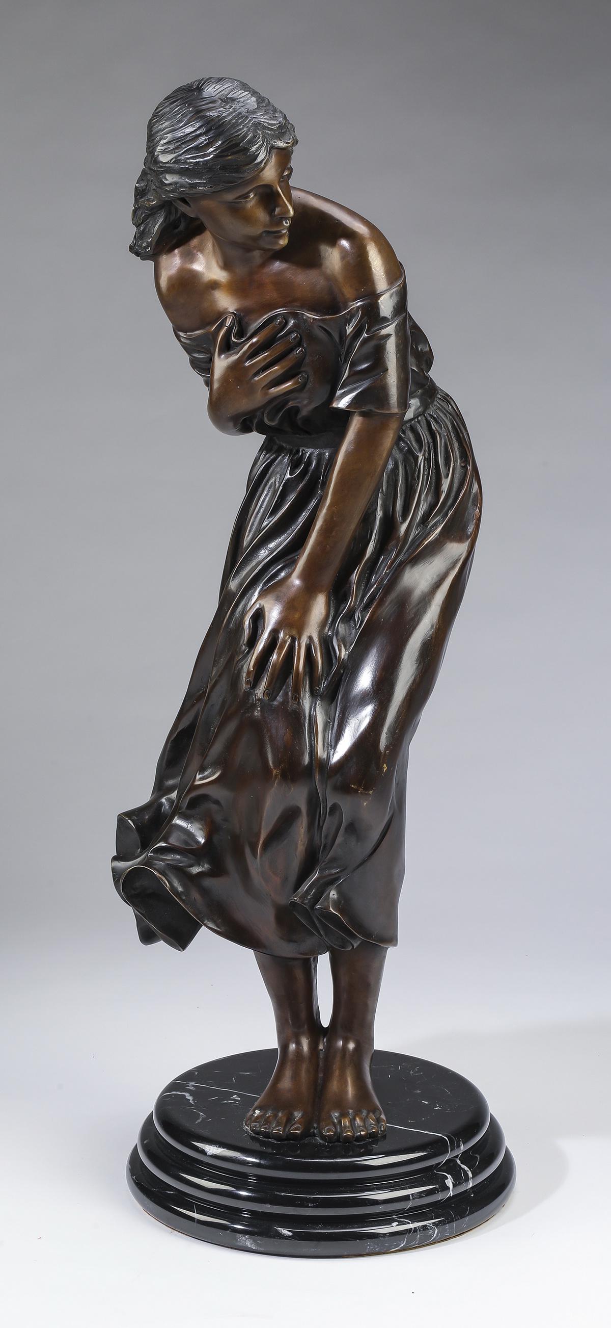 'Windy Day,' contemporary patinated bronze, 36"h (1 of 6)