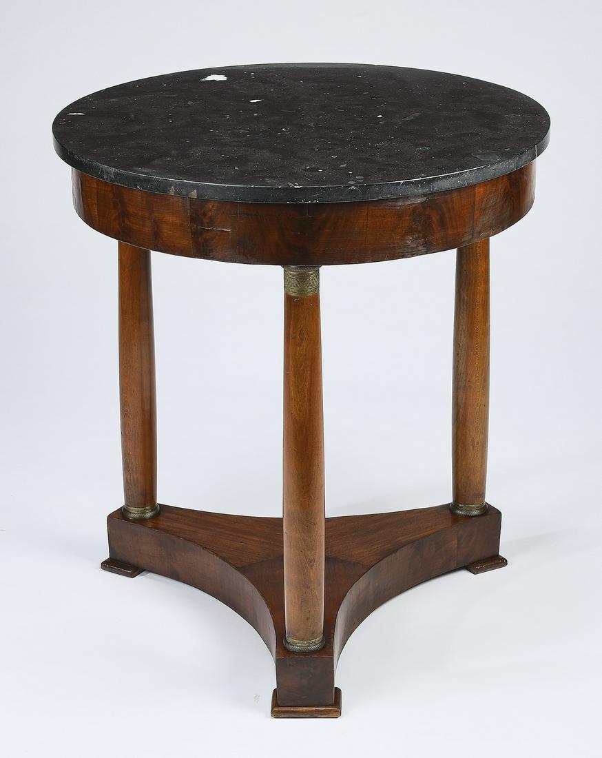 Early 20th c. French Empire style pedestal table (1 of 2)