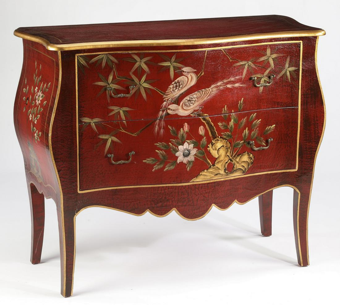 Paint-decorated Chinoiserie style commode (1 of 5)