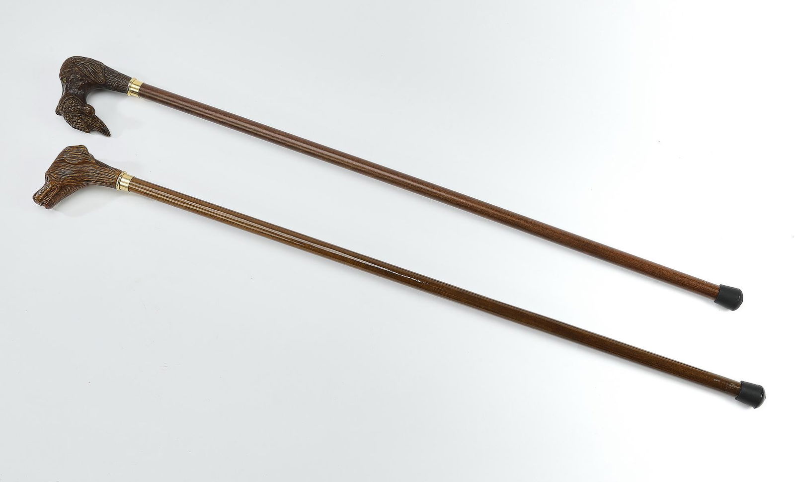 Group of two dog head canes (1 of 3)