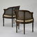 (2) English Regency style barrel back armchairs - 2