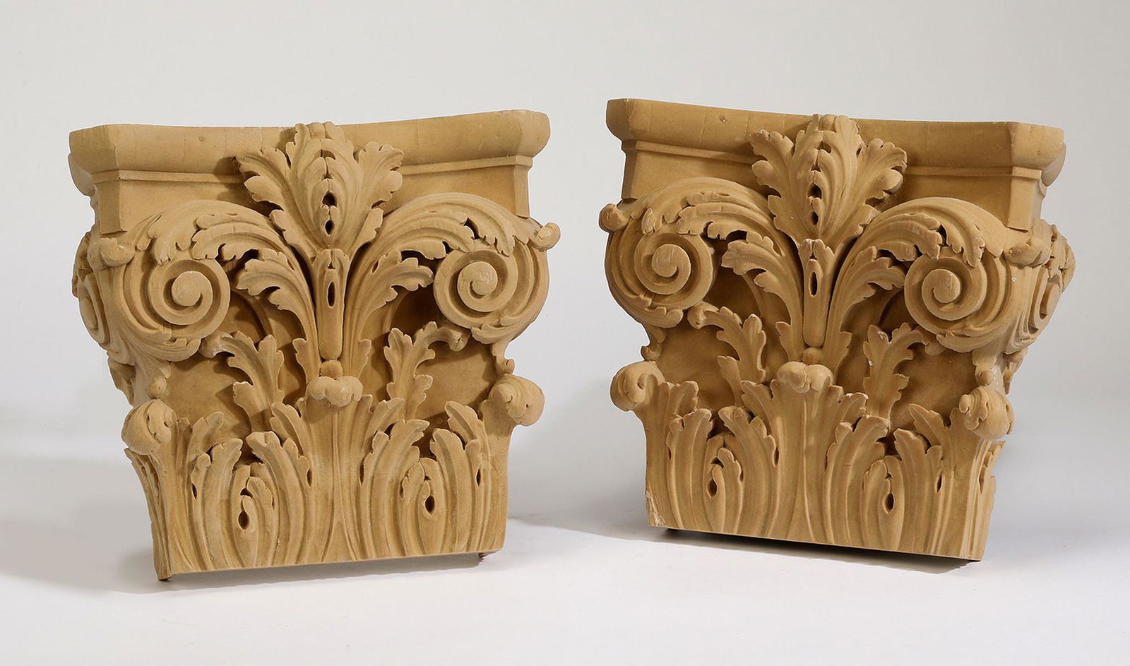 (2) Corinthian capital architectural corbels, 11"h (1 of 1)