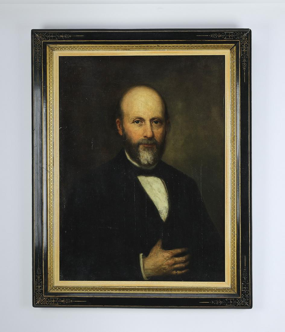 Signed George P. A. Healy O/c portrait, dated 1870: Signed George Peter Alexander Healy (American, 1813-1894) portrait, 1870, executed in oil on canvas, depicting a bearded gentleman in period dress, signed 'GPA Healy' and dated upper left, 29.5"h x 21