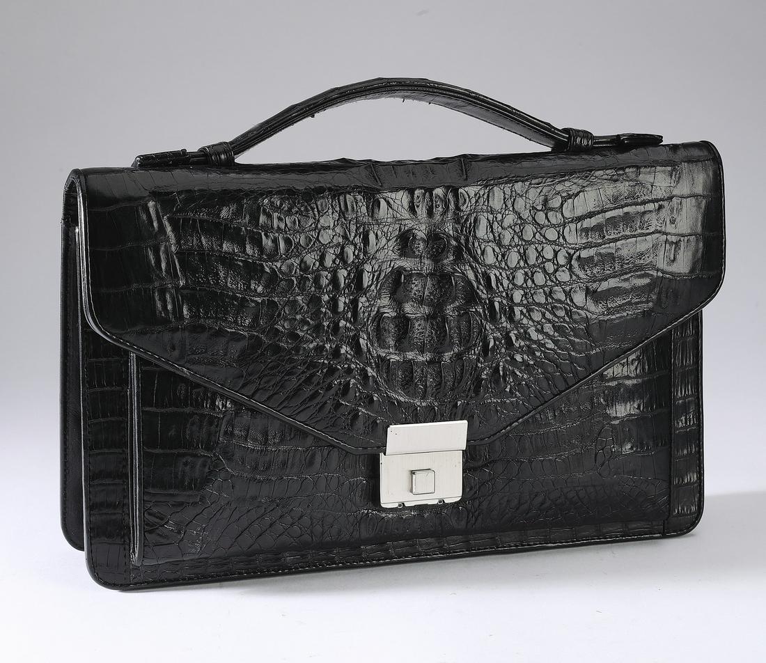 Black alligator leather folio wallet (1 of 5)