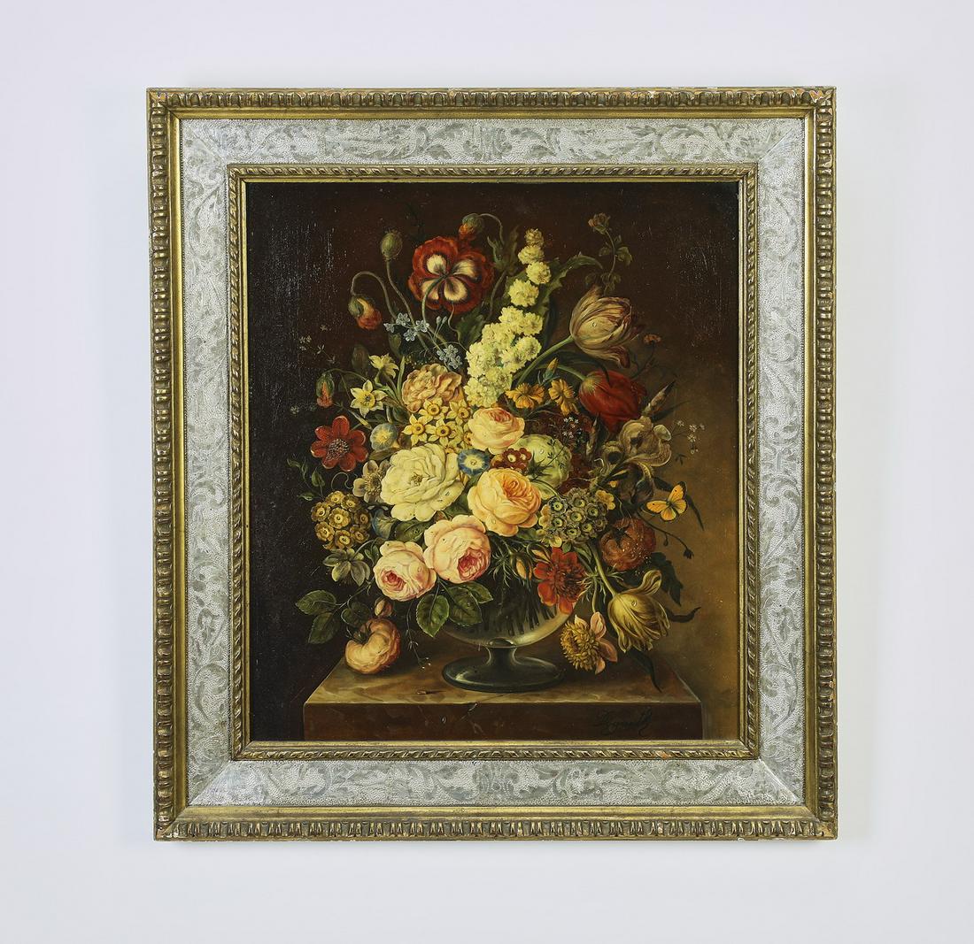 Signed Oskar Robert Dogarth O/b still life (1 of 4)