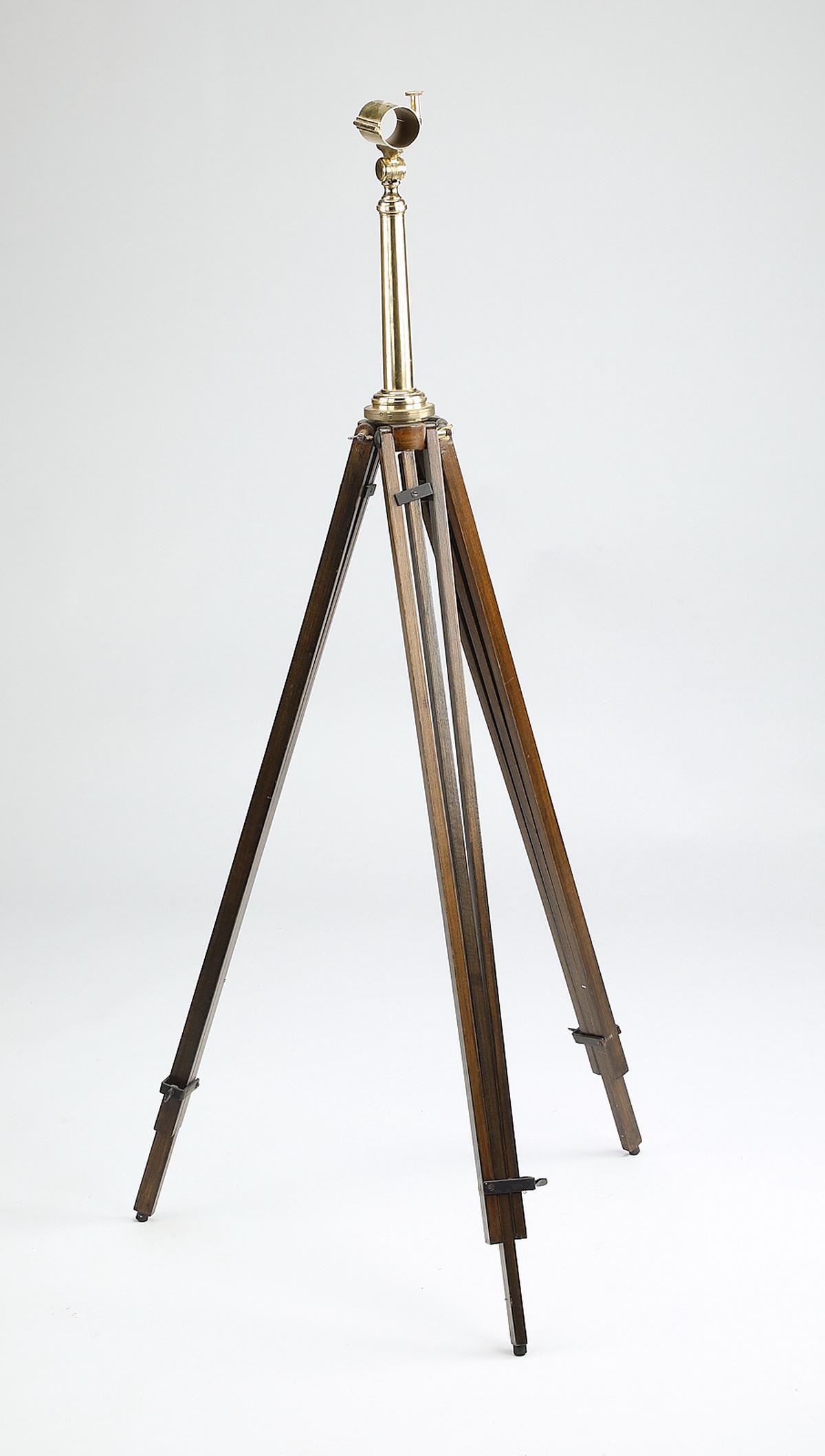 Early 20th c. adjustable telescope tripod, 51"h (1 of 2)