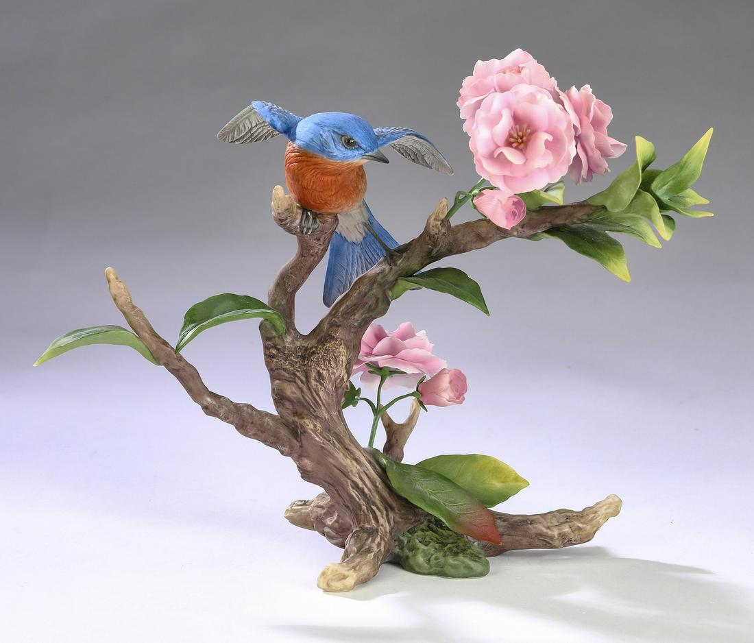 Boehm porcelain 'Bluebird with Cherry Blossoms' (1 of 6)