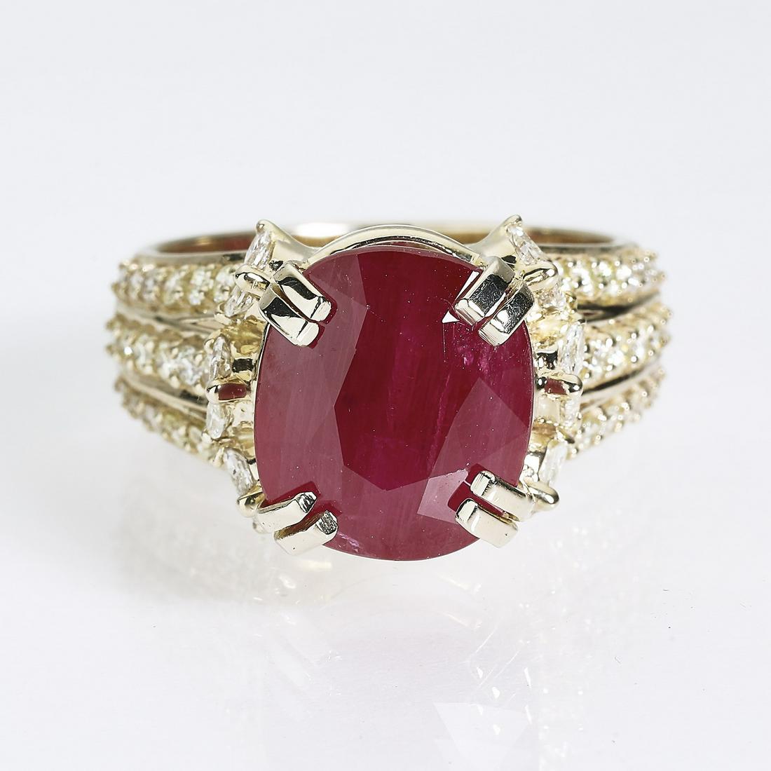 Ruby, diamond, and 14k ring (1 of 4)