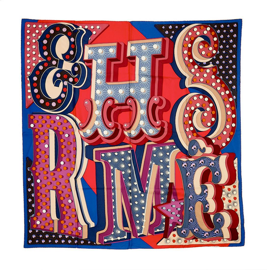 Authentic Hermes Electrique 2015 silk scarf (1 of 2)