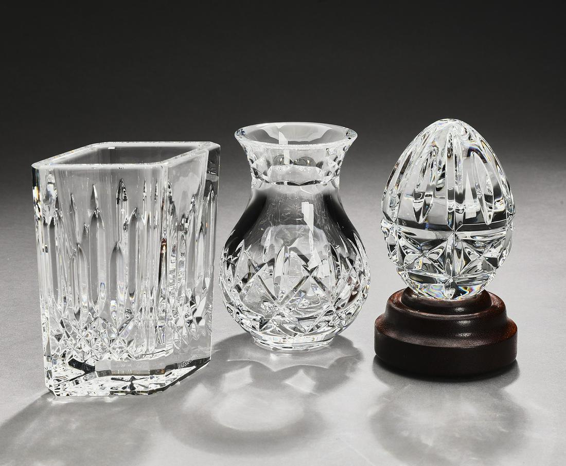 (3) Petite Waterford crystal items, marked (1 of 3)