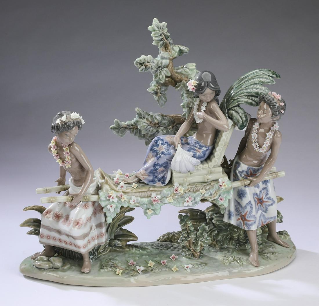 Limited Edition Lladro #1496 'Hawaiian Festival' 15"w (1 of 5)