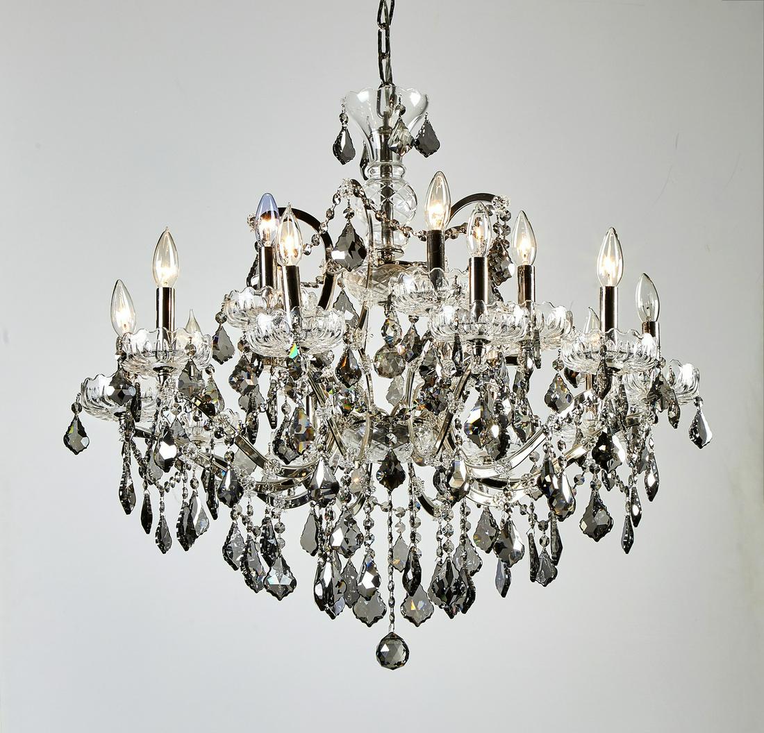 Contemporary 14-light crystal chandelier (1 of 3)