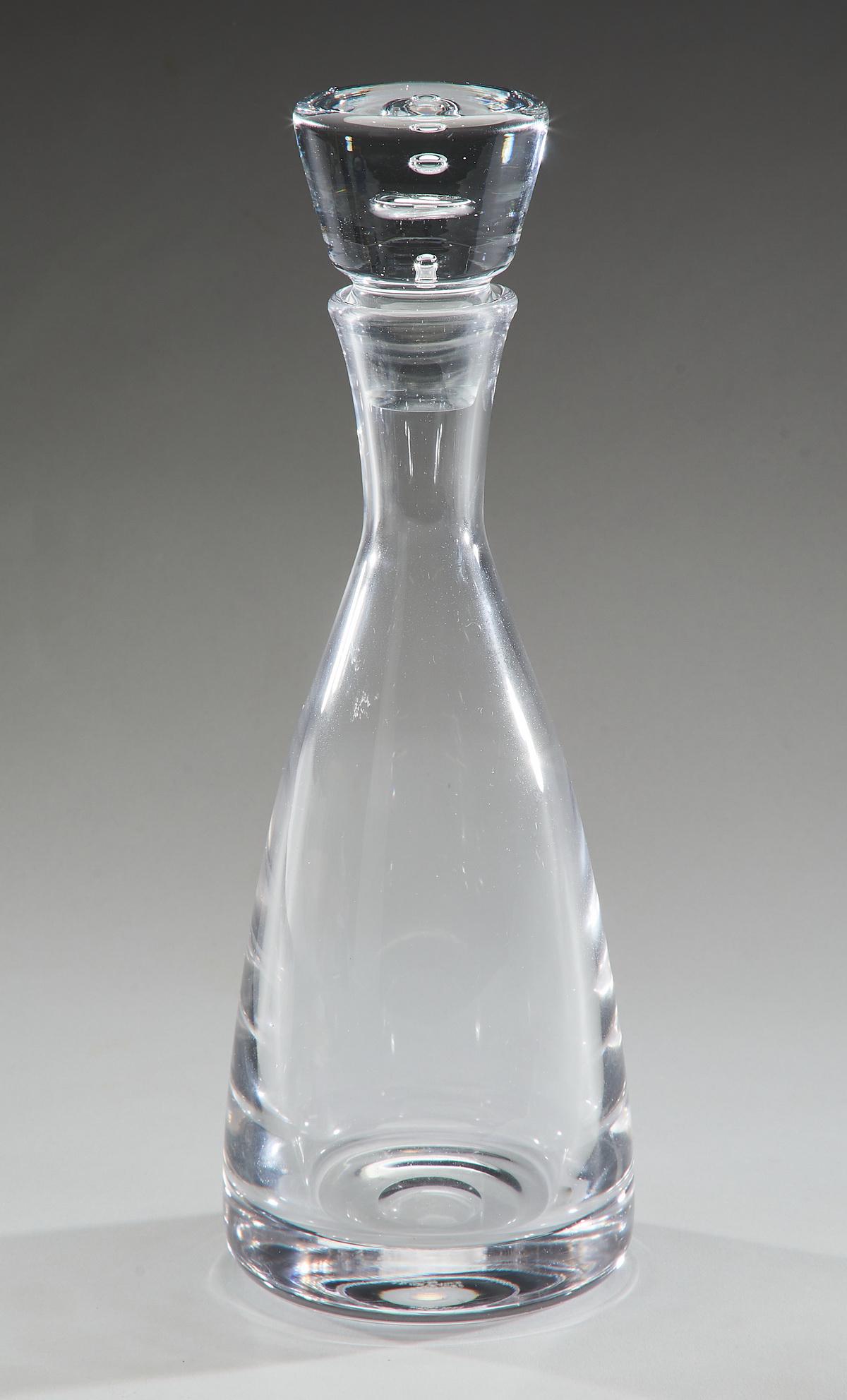 Wedgwood crystal decanter attrib. to Wilson, 12"h (1 of 3)
