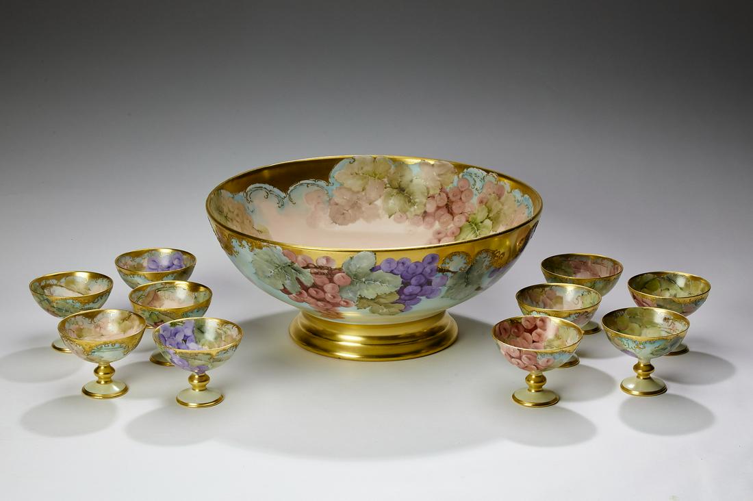 Tressemanes and Vogt Limoges porcelain punch set (1 of 10)