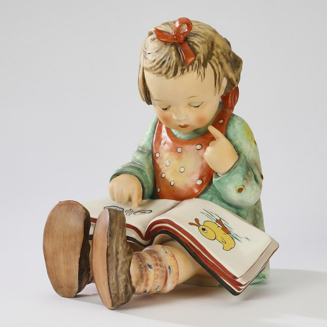 Oversize vintage Hummel figure 'Bookworm,' 10.5"h. (1 of 4)