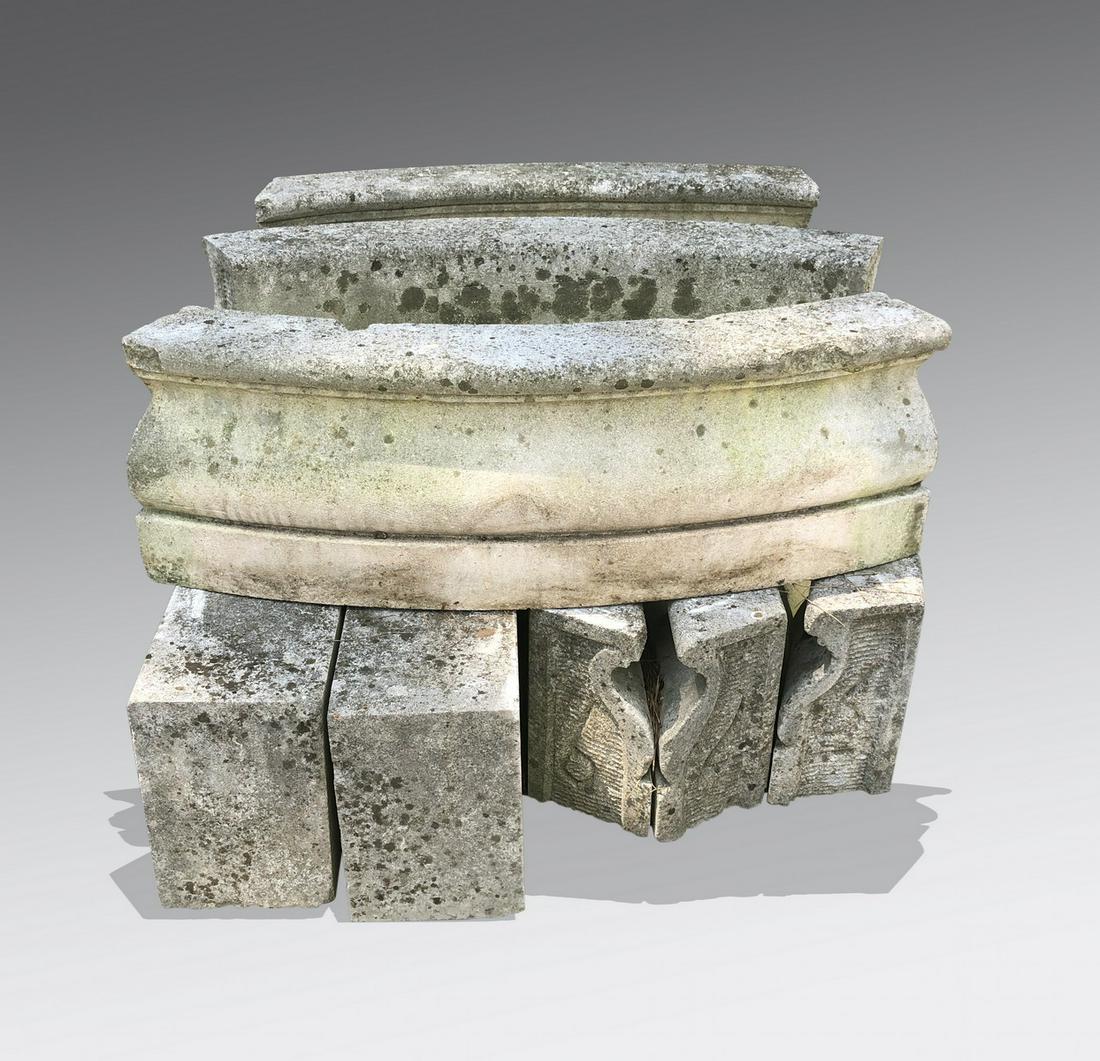 (8) Italian limestone architectural elements, 48"l (1 of 2)