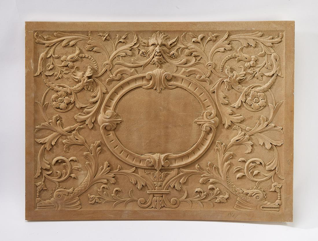Cast composition architectural panel, 32"w (1 of 2)