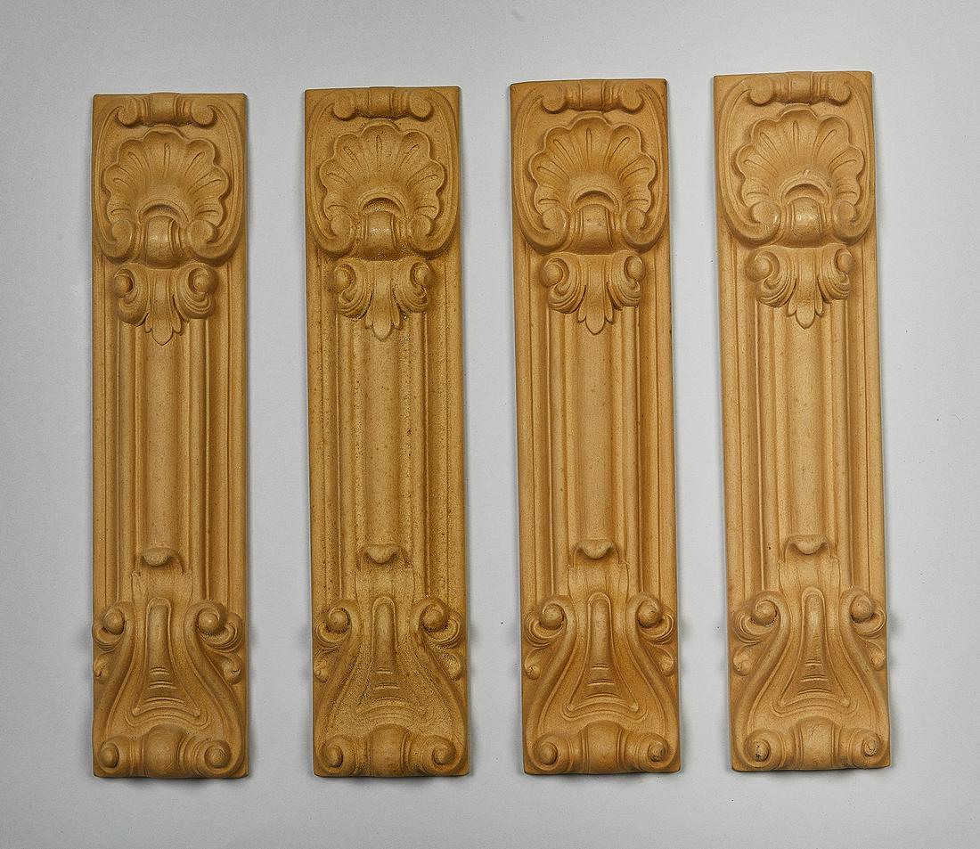 (4) Unfinished wood architectural pilasters, 13"h (1 of 3)