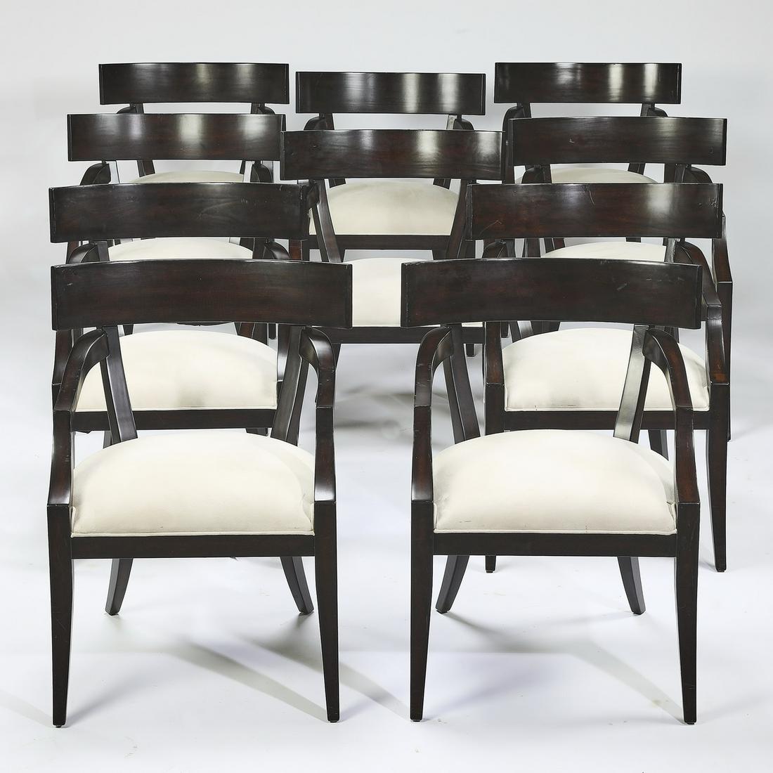 (10) Klismos style ebonized chairs (1 of 3)