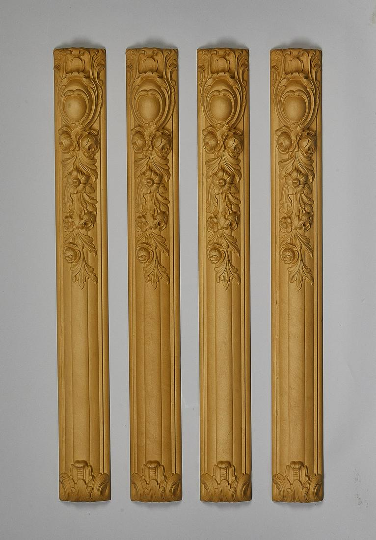 (4) Unfinished wood architectural pilasters, 30"h (1 of 3)