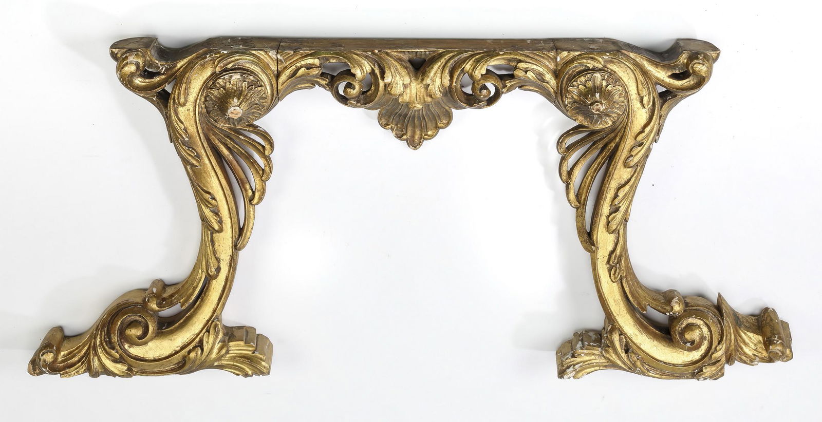 19th c. Continental gilded architectural accent (1 of 2)