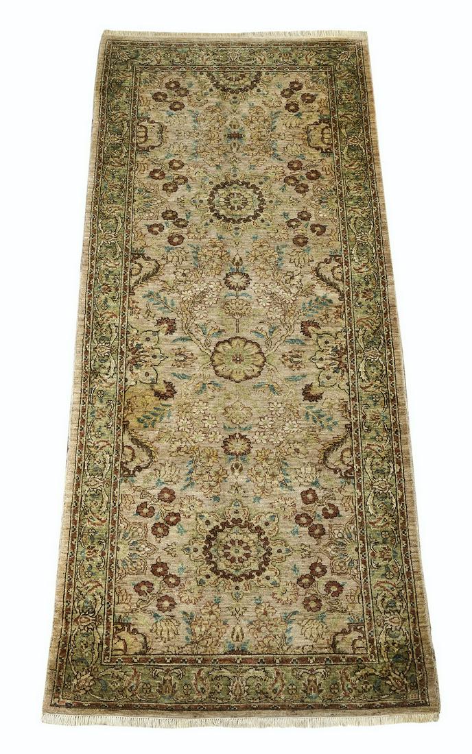 Hand knotted wool Sino-Sarouk runner, 10 x 4 (1 of 4)