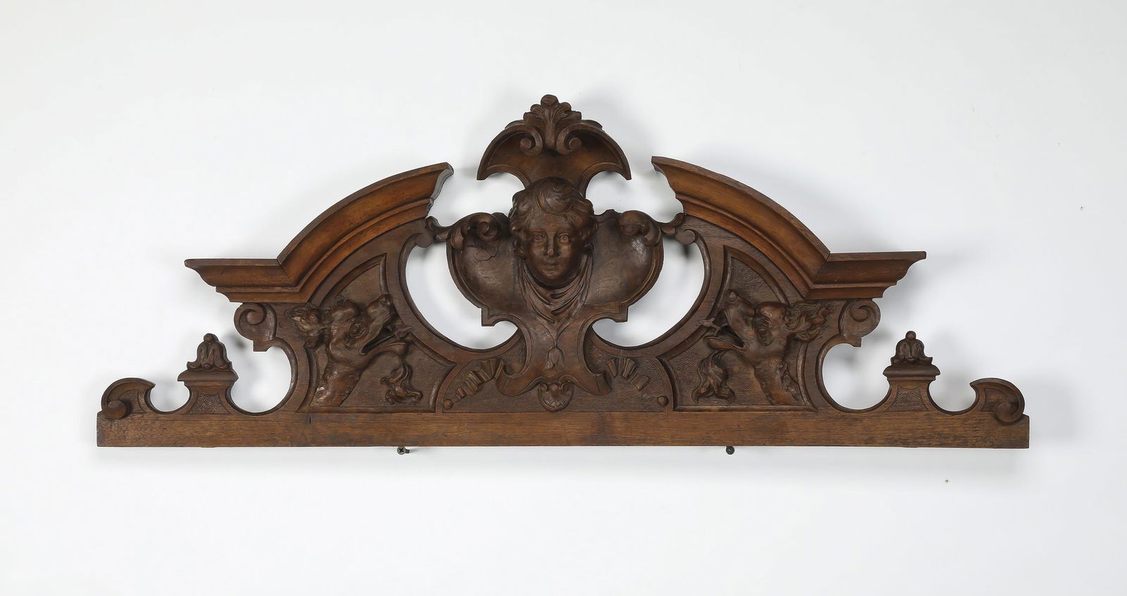 19th c. Continental carved architectural pediment (1 of 1)