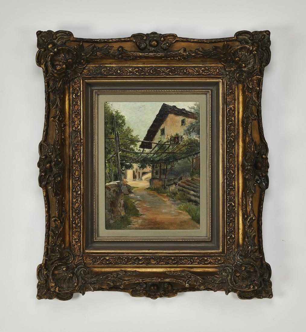 Early 20th c. Continental O/c Mediterranean scene (1 of 2)