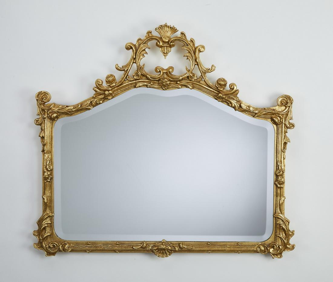 Giltwood Rococo style beveled mirror (1 of 3)