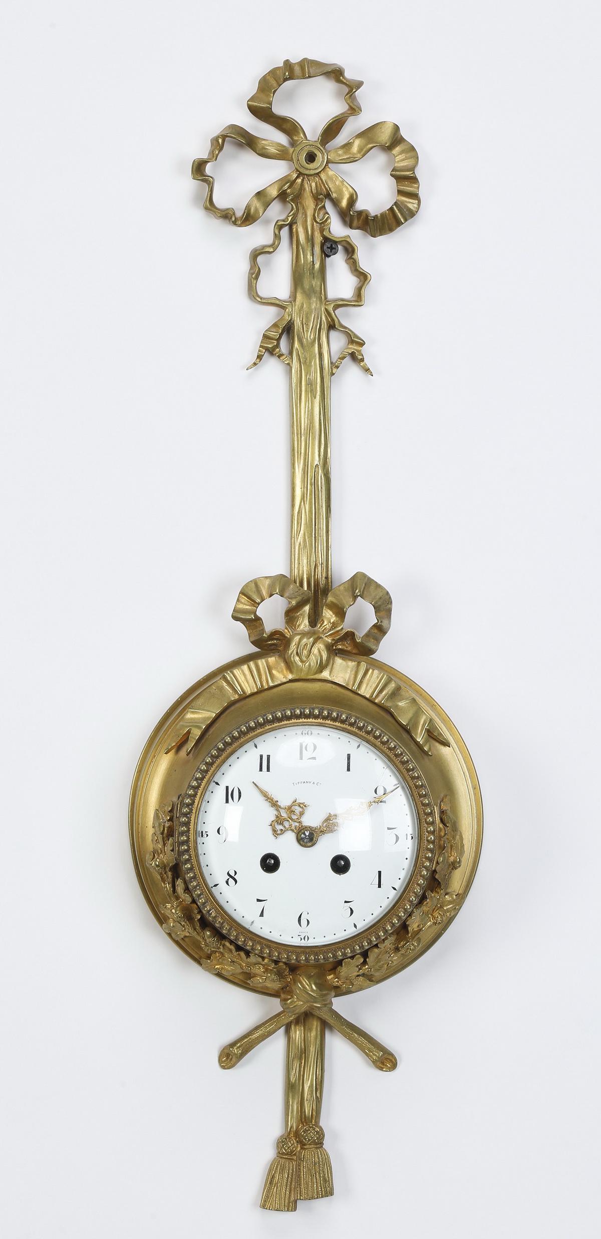 French gilt bronze Tiffany & Co. clock, ca 1900 (1 of 2)