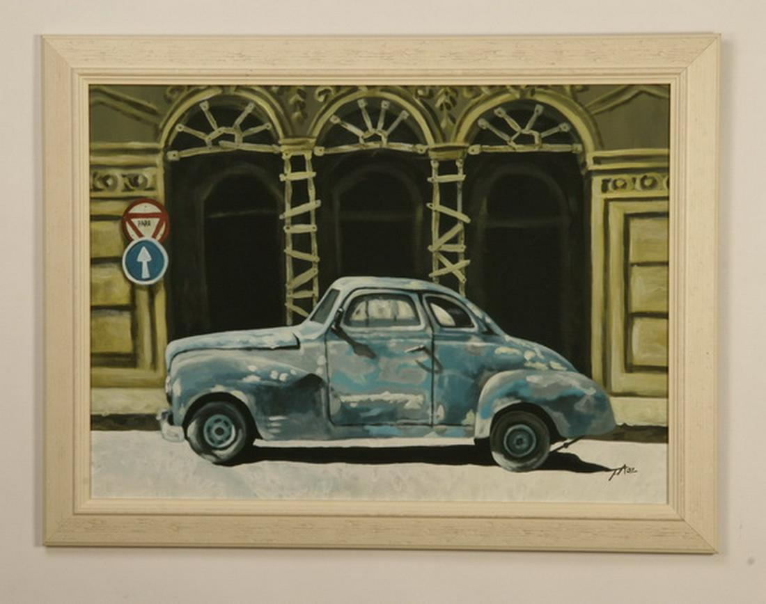 Fabian Barrero (Cuban) signed O/c streetscape (1 of 2)