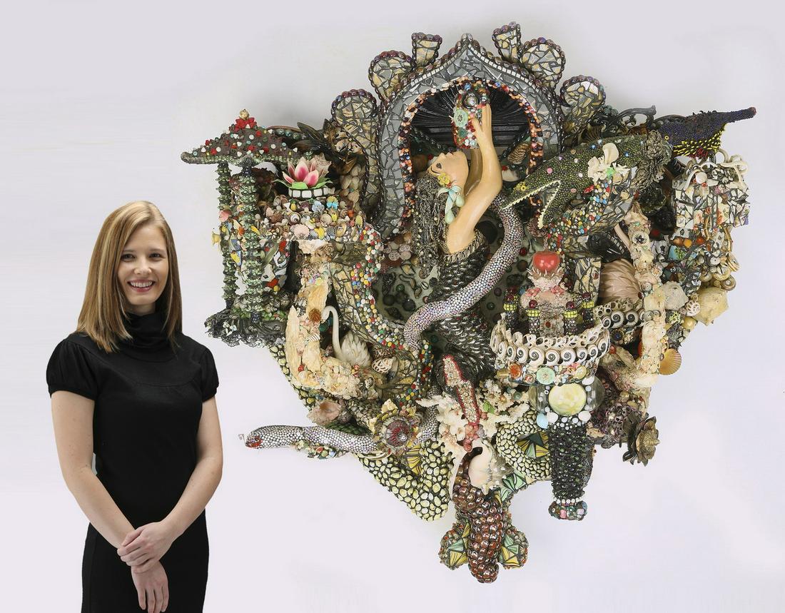 Caribbean folk art mixed media wall sculpture (1 of 9)