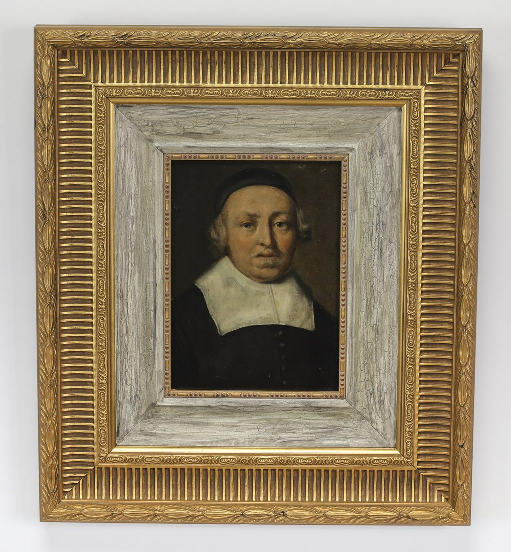 19th c. Dutch School O/board portrait (1 of 3)