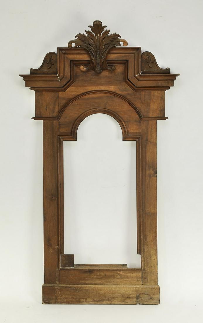 19th c. French carved walnut arched frame (1 of 2)