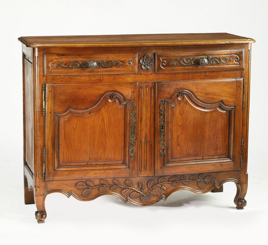 19th c. French Provincial walnut buffet (1 of 6)