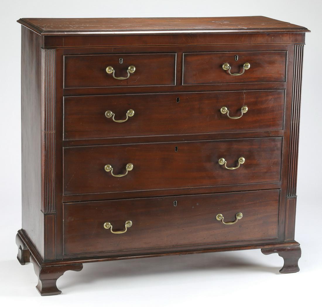 19th c. Federal mahogany chest (1 of 4)