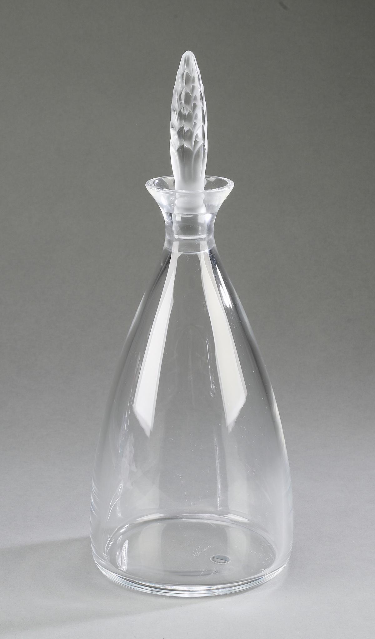 Lalique 'Kentia' crystal decanter, marked (1 of 3)