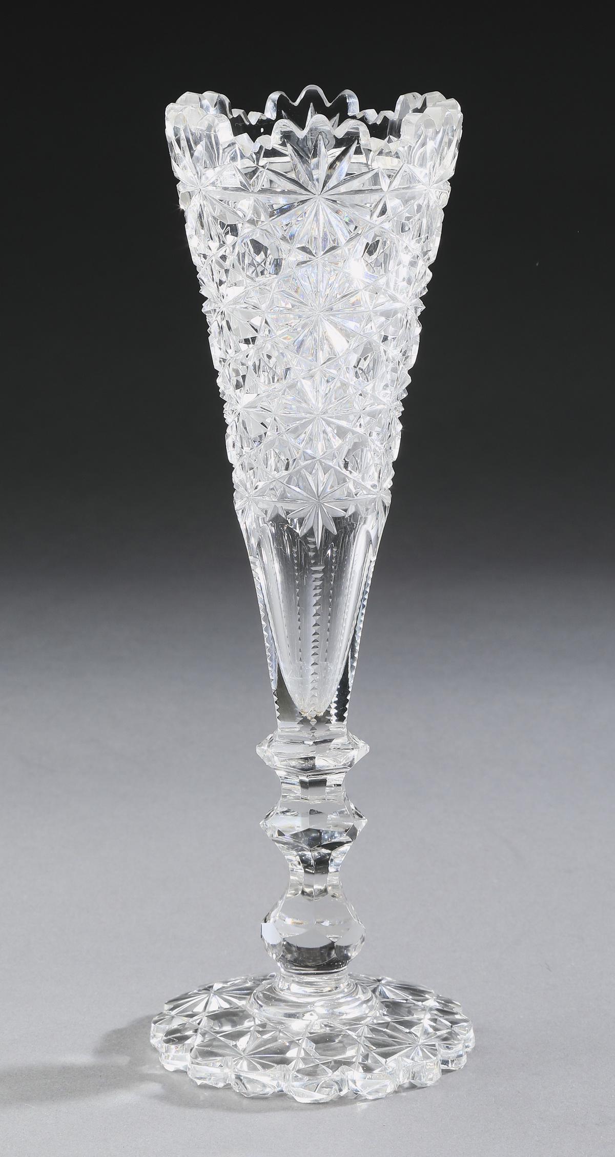 Dorflinger Russia pattern bud vase (1 of 1)