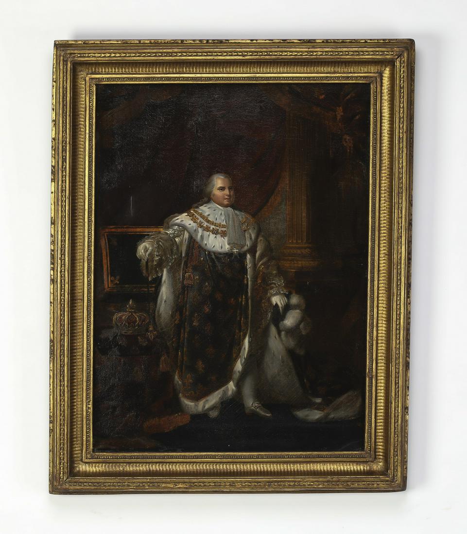 Early 20th c. O/c portrait of King Louis XVI (1 of 3)