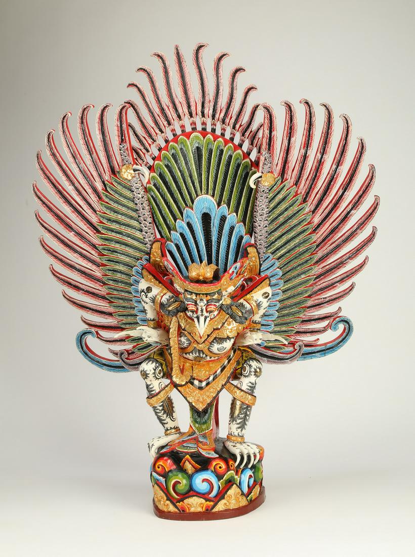 Balinese hand carved and painted statue of Garuda (1 of 9)