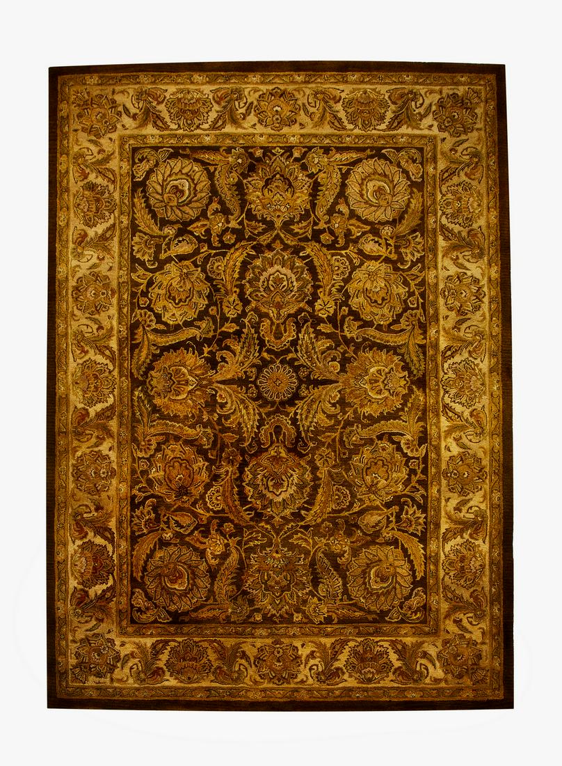 Indo-Persian hand tufted wool rug, 12 x 8 (1 of 4)