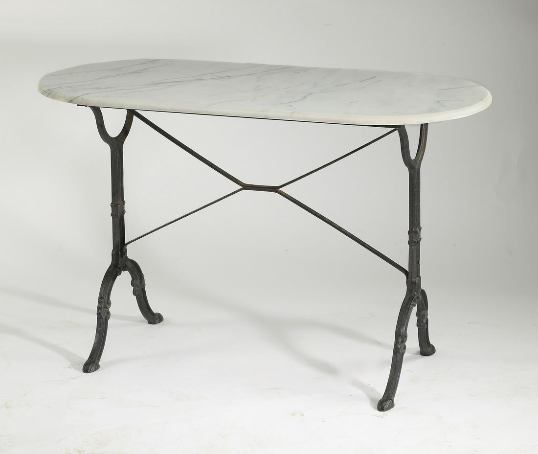 Early 20th c. French marble top pastry table (1 of 3)